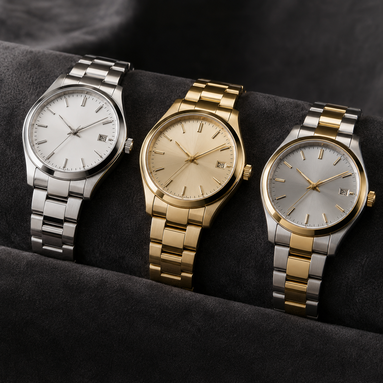Luxury gold, silver and two-tone watches